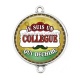 Connecteur Cabochon Argent - collègue qui déchire