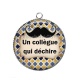 Pendentif Cabochon Argent - un collègue qui déchire