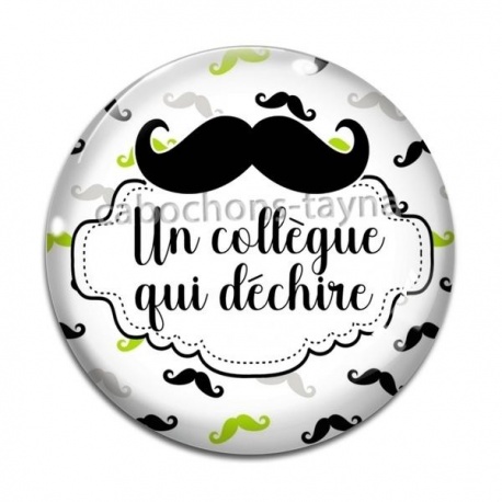 Cabochon Verre - un collègue qui déchire