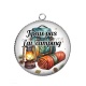 Pendentif Cabochon Argent - j'peux pas j'ai camping