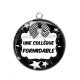 Pendentif Cabochon Argent - une collègue formidable