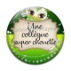 Cabochon Verre - une collègue super chouette