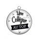Pendentif Cabochon Argent - une collègue au top
