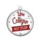 Pendentif Cabochon Argent - une collègue au top