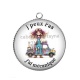 Pendentif Cabochon Argent - J'peux pas j'ai mécanique