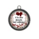 Pendentif Cabochon Argent - a la plus géniale des collègues