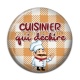 Cabochon Résine - cuisinier qui déchire