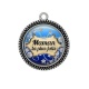 Pendentif Cabochon Argent - maman la plus jolie