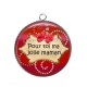 Pendentif Cabochon Argent - pour toi ma jolie maman
