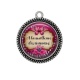 Pendentif Cabochon Argent - meilleure maman