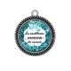 Pendentif Cabochon Argent - meilleure maman du monde