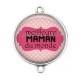 Connecteur Cabochon Argent - meilleure maman du monde