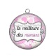 Pendentif Cabochon Argent - la meilleure des mamans