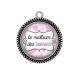Pendentif Cabochon Argent - la meilleure des mamans