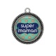 Pendentif Cabochon Argent - super maman