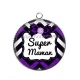 Pendentif Cabochon Argent - super maman