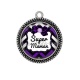Pendentif Cabochon Argent - super maman