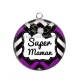 Pendentif Cabochon Argent - super maman