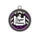 Pendentif Cabochon Argent - super maman