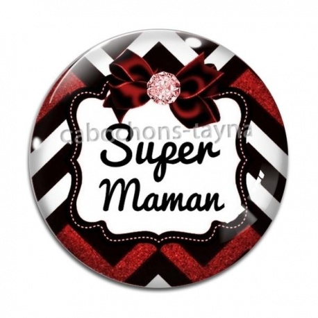 Cabochon Verre - super maman