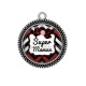Pendentif Cabochon Argent - super maman