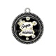Pendentif Cabochon Argent - super maman