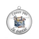 Pendentif Cabochon Argent - J'peux pas j'ai chantier