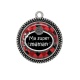 Pendentif Cabochon Argent - super maman