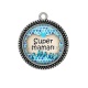 Pendentif Cabochon Argent - super maman