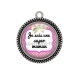 Pendentif Cabochon Argent - super maman