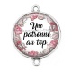 Connecteur Cabochon Argent - une patronne au top