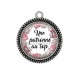 Pendentif Cabochon Argent - une patronne au top