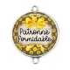Connecteur Cabochon Argent - patronne formidable