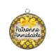 Pendentif Cabochon Argent - patronne formidable