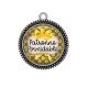 Pendentif Cabochon Argent - patronne formidable