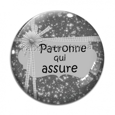Cabochon Verre - patronne qui assure