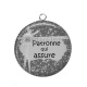 Pendentif Cabochon Argent - patronne qui assure