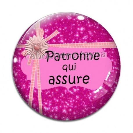Cabochon Verre - patronne qui assure