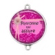 Connecteur Cabochon Argent - patronne qui assure
