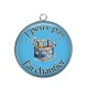 Pendentif Cabochon Argent - J'peux pas j'ai chantier