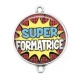 Connecteur Cabochon Argent - super formatrice