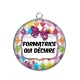 Pendentif Cabochon Argent - formatrice qui déchire