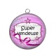 Pendentif Cabochon Argent - super vendeuse