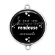Connecteur Cabochon Argent - je suis une vendeuse souriante
