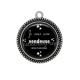 Pendentif Cabochon Argent - je suis une vendeuse souriante