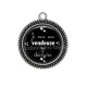 Pendentif Cabochon Argent - je suis une vendeuse qui déchire