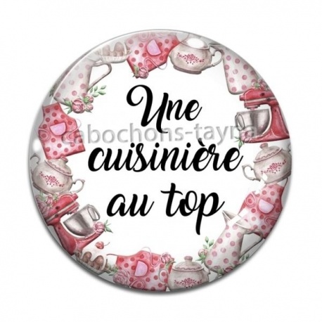 Cabochon Verre - une cuisinière au top