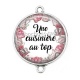 Connecteur Cabochon Argent - une cuisinière au top