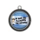 Pendentif Cabochon Argent - je suis une patronne qui déchire