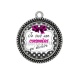 Pendentif Cabochon Argent - je suis une cuisinière qui déchire